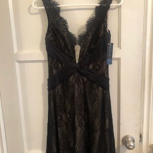 Lace formal black vintage dress